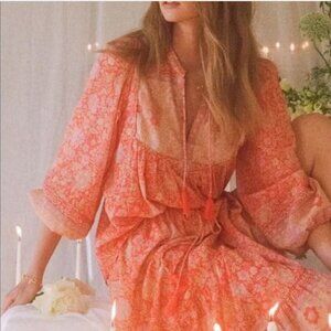 NWT Spell and the Gypsy Designs Collective Love Story Blouse Top Coral Red XS